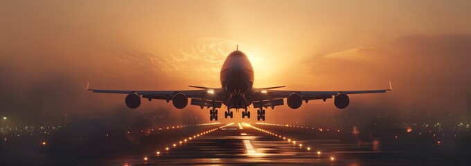 Surreal Plane Taking Off into the Unknown