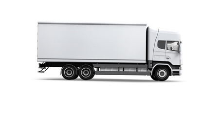 Truck Box Camion Mockup: 3D Rendering