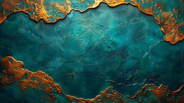 turquoise and gold wallpaper