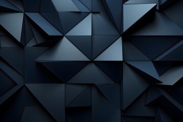 3D Render Volumetric Different Size Square Blocks Structure Dark Blue Abstract Background. Three Dimensional Cube Layered Pattern 4K 8K Very High Definition Futuristic Technology Navy Color Wallpaper
