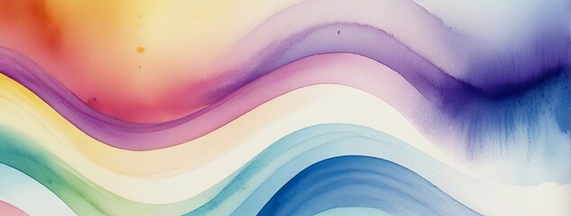 An abstract background with vibrant wavy lines in yellow, blue, orange. Wavy brushstrokes of oil...