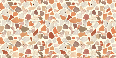 Terrazzo brown repeated  pattern background.