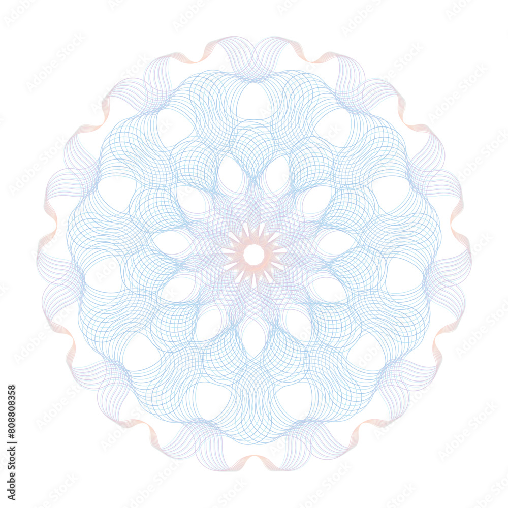 Poster Abstract background with guilloche lines pattern. Luxury design pearl color vector template useful for certificate, diploma, official document, formal paper, banner