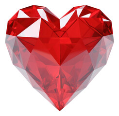 PNG Low poly heart gemstone jewelry diamond.