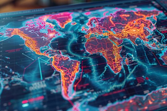 Global map highlighting prevalence of ischemic heart disease and diabetes