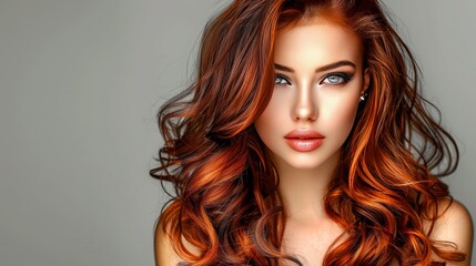 Balayage elegance. a spectrum of hair highlights for fashionable hair styling and coloring trends
