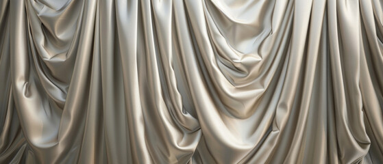Elegant folds of luxurious satin fabric create a smooth texture.