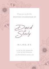 Luxury feminine save the date invitation theme
