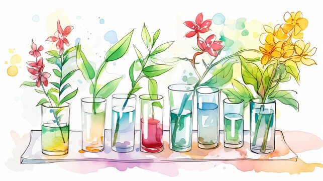 phytochemical tests in a botany research lab