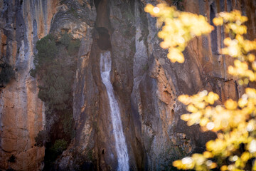 Linarejos Waterfall, Cerrada de Utrero, Natural Park of the Sierras de Cazorla, Segura and Las Villas, Jaén province, Andalusia, Spain