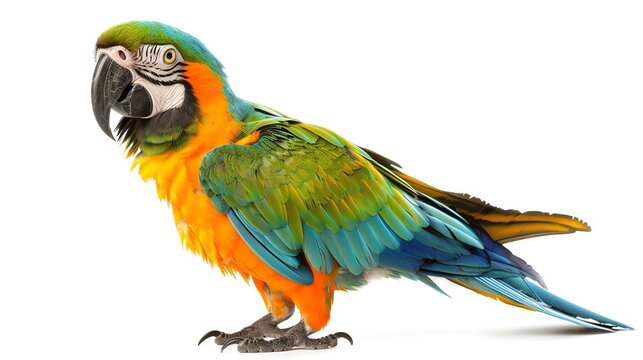 parrot, colorful talker Isolated on white background