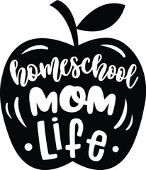 Homeschool mom life - black