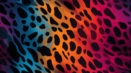 Obraz premium cheetah print spectral design pattern abstract graphic poster background