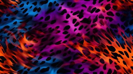 Obraz premium cheetah print spectral design pattern abstract graphic poster background