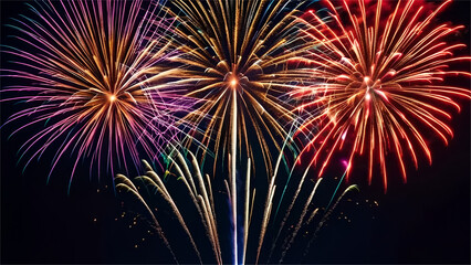 Fireworks at New Year celebration 2025