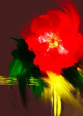 Abstract colors heating light artistic expression 