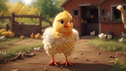 A cute chicken the farm