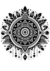 Sun Boho SVG, Sun in Boho Style, Sun SVG, Star SVG, Space SVG, Sun Ornament, Sun Silhouette, Sun Clipart, Sun Cut file for Cricut, Sun Art Print