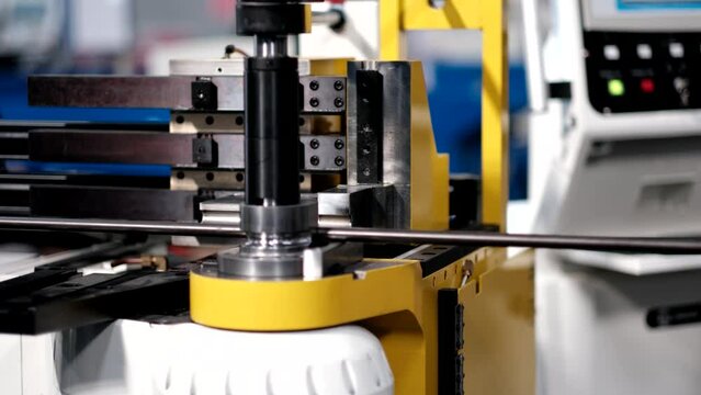 Industrial automatic CNC pipe bending machine. 