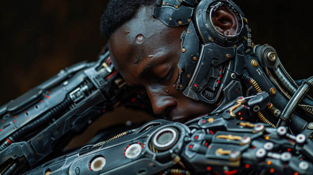 Cybernetic Evolution: Human with Bionic Enhancements