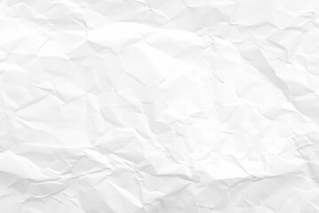 Top-View Shot of White Crumpled Paper Texture Background