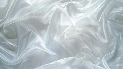 Obraz premium white fabric with soft wave texture. Luxury Fabric with Wrinkles and Folds. cloth or liquid wave or wavy fold background