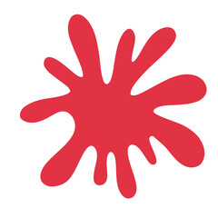red paint blot 