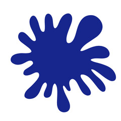 blue paint blot 