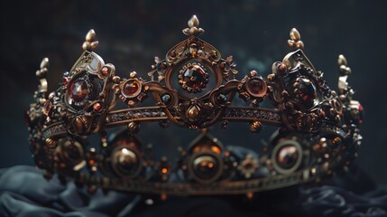 A crown inspired by ancient mythology, adorned with symbols of power and wisdom.