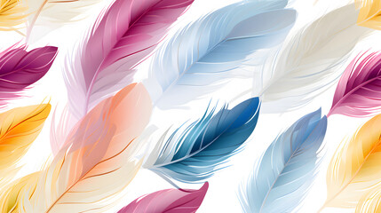 white clear distinct colorful feather pattern abstract graphic poster background
