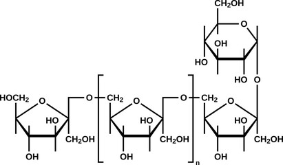Inulin structural formula, vector illustration