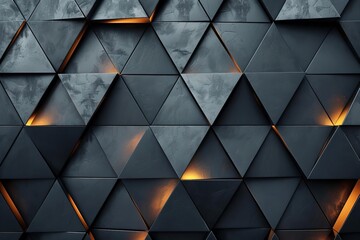 Obraz premium 3d Abstract black triangle background 3d rendering illustration not AI