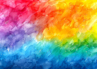 Abstract rainbow watercolor paper textured for grunge templates design.