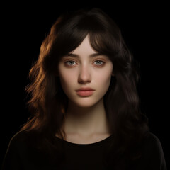 Fototapeta premium Portraits of people, straight faces, various nationalities, ages, half bodies. 