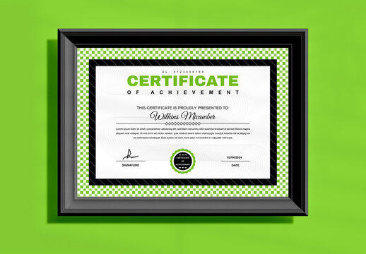Certificate Of Achievement Layout