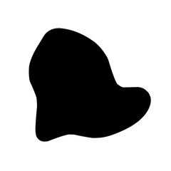 irregular black blob shape