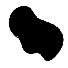irregular black blob shape