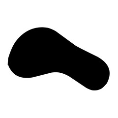 irregular black blob shape