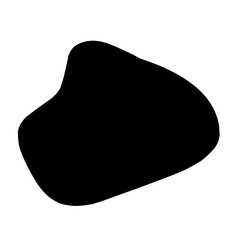 irregular black blob shape