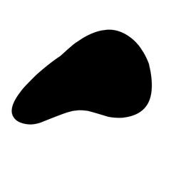 irregular black blob shape