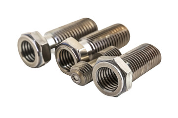 Stainless Steel Bolts isolated on transparent background