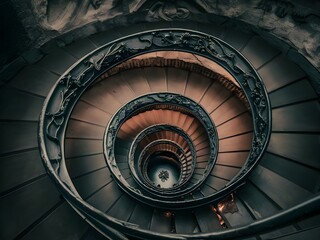 spiral staircase in the church