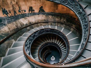 spiral staircase in the church