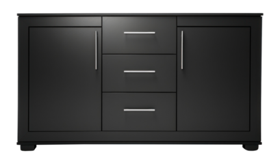 PNG  Black cabinet sideboard furniture drawer. 