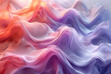 Fototapeta premium A vibrant display of silky fabric with swirling patterns and bold colors depicting motion and creativity