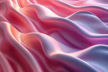 Obraz premium A richly textured image showcasing a soft pink and purple silky fabric that conveys luxury and elegance