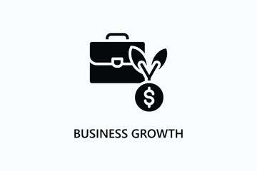 Business Growth Vector Icon Or Logo Illustration