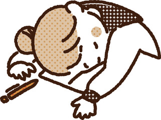 テストで疲れて寝る学生　寝落ちする学生　女の子