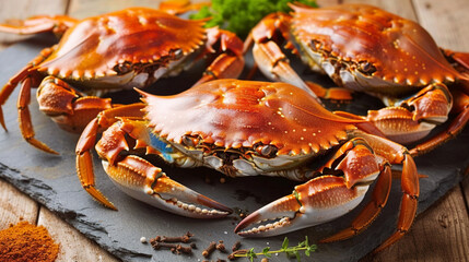 red crab on white background