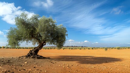 Essaouira Landscape: Olive Tree with Orange Sand Ground, Nikon D850